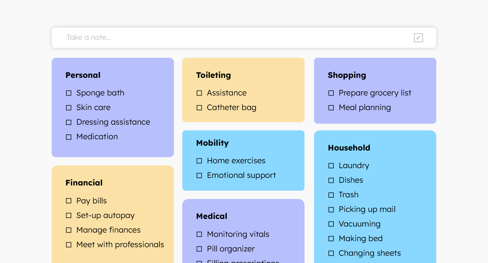 Home Health Aide Duties Checklist Template